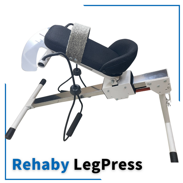 リハビー・レッグプレス 膝のねじれを正常化するトレーニング器具