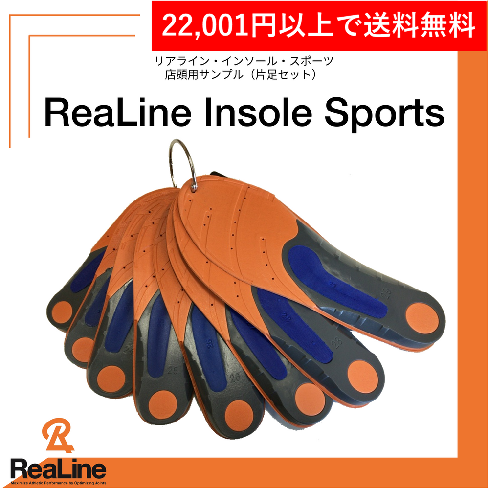 [For distributors]ReaLine・Insole/Sports <no toe support> Storefront sample (one-leg set)